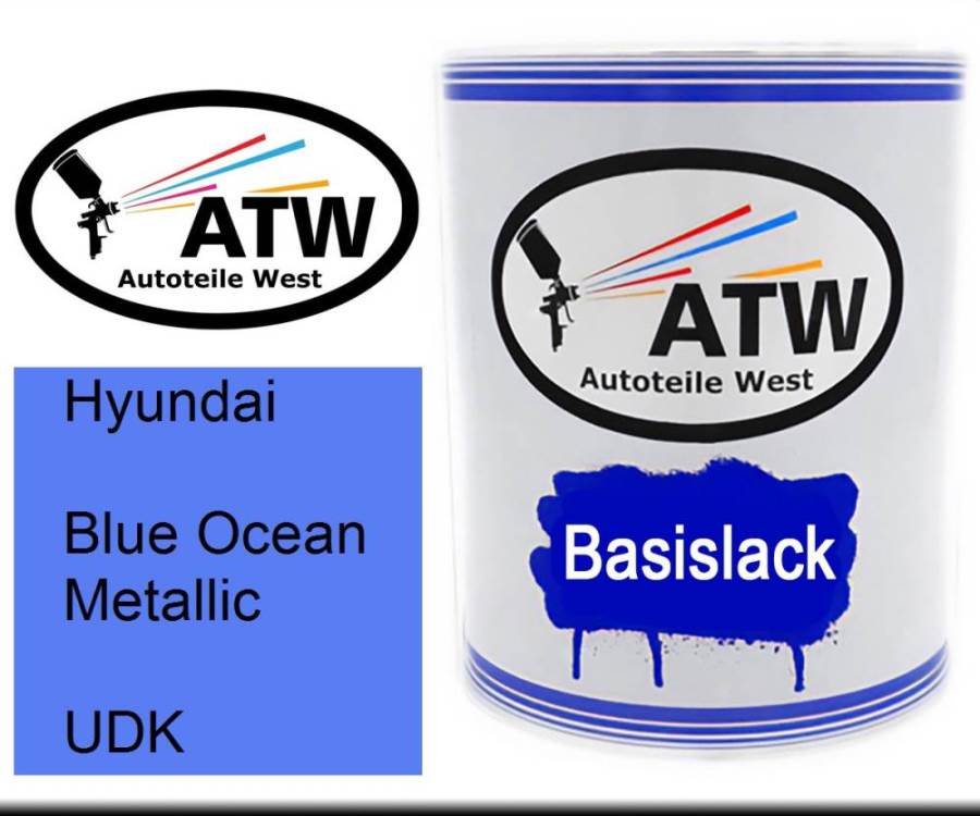 Hyundai, Blue Ocean Metallic, UDK: 1L Lackdose, von ATW Autoteile West.